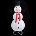 vidaXL Dekoratívny vianočný snehuliak LED luxusná látka 180 cm