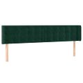 vidaXL Čelo postele s LED tmavozelené 183x16x78/88 cm zamat