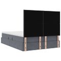 vidaXL Postel s úložným prostorem a matrací Tmavo šedá 140 x 190 cm
