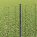 vidaXL Euro oplotenie s pilierom 10 x 1 m PVC potiahnutá oceľ Sivá