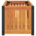 vidaXL Záhradný kvetináč 80x30x27,5 cm masívna akácia a oceľ