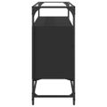 vidaXL Komoda so sklenenou doskou čierna 98x35x81 cm kompozitné drevo