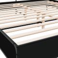 vidaXL Posteľný rám čierny 180x200 cm kompozitné drevo a kov