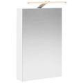 vidaXL Kúpeľňová zrkadlová skrinka Biela 40 x 10,5 x 60,5 cm