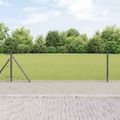 vidaXL Pletivový plot s betónovým podstavcom 10 x 0,4 m Sivá Sieťovina