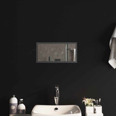 vidaXL Zrkadlo do kúpeľne s LED Priehľadná 40 x 20 cm tvrdené sklo