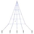 vidaXL LED Vianočný stromček so zemnými kolíkmi Modrá 182 cm Kov