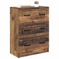 vidaXL Zásuvkový kabinet Staré drevo 66 x 34,5 x 87 cm