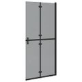 vidaXL Rám pre sprchu bez dverí Čierna 90 x 6.5 x 190 cm