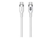 USB kábel - USB-C (samec) na USB-C (samec) - USB 2.0 - 1,5 m - USB Power Delivery (60 W), technológia Extended Power Range (EPR) - biela