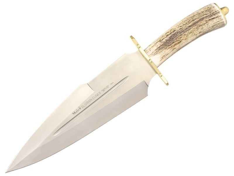 Muela DUQUE-25A lovecký nôž - dýka 25 cm, jelení paroh, oceľ, kožené puzdro