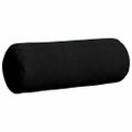 vidaXL Podložkové vankúše 2 pcs Čierna Ø 25 x 70 cm Mikrovlákno