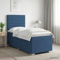 vidaXL Posteľ boxspring s matracom Modrá 90 x 200 cm Látka