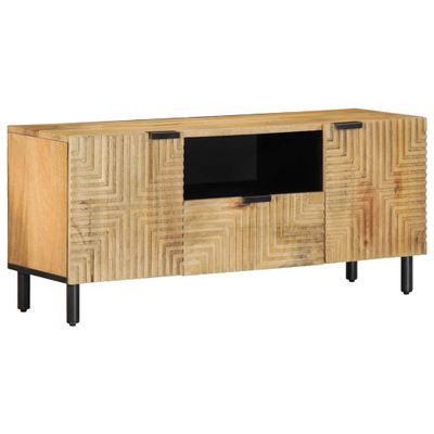 VidaXL TV skrinka Hnedá 105x33x46 cm Masívne drevo Mango