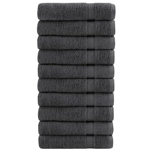 vidaXL Prémiové sprchové uteráky SOLUND 10ks antracit 70x140cm 600g/m2
