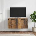 vidaXL Nástenná TV skrinka Staré drevo 59,5 x 41 x 30 cm