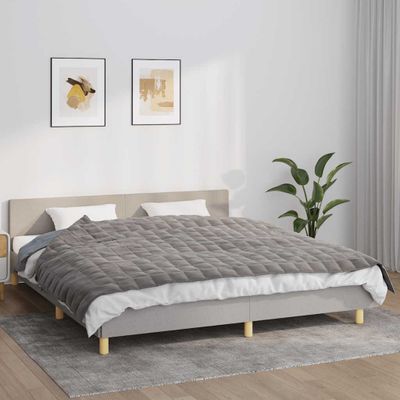 vidaXL Záťažová prikrývka šedá 155x220 cm 11 kg látka