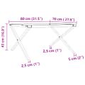 vidaXL Nohy konferenčného stolíka X-rám 80x70x43 cm oceľ