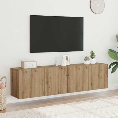 vidaXL TV skrinky nástenné 2 ks dub artisan 80x30x41 cm