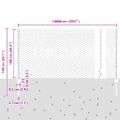vidaXL Hexagonálny plot s stĺpom 100 x 1 m PVC potiahnutá oceľ Sivá