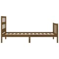 vidaXL Posteľný rám s čelom medovohnedý 90x200 cm masívne drevo