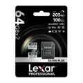 Sada 2 pamäťových kariet Lexar High-Performance Silver Plus microSDXC 2x64 GB + adaptér