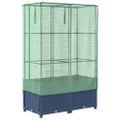 vidaXL Záhon s krytom na skleník ratanový vzhľad 80x40x138 cm