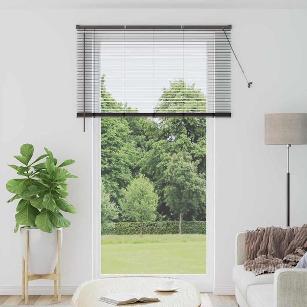 vidaXL Rímske žalúzie Čierna 220 x 125 cm Hliník