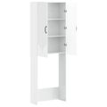 vidaXL Toaletná skriňa HOORN Biela s vysokým leskom 66 x 25,5 x 190 cm