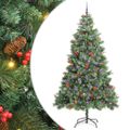 vidaXL Umelý vianočný stromček 300 LED Teplá biela PVC a kov Zelená