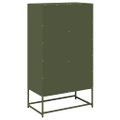 vidaXL Highboard Olive Green 68x39x123 cm Oceľ
