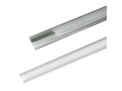 AL profil AR1 nový 24,7x7mm pre LED pásiky, k zapustenie, vrátane plexi 2m