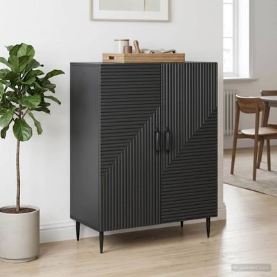vidaXL Servírovacia skriňa Čierna 66 x 34,5 x 89,5 cm Kompozitné drevo