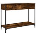 vidaXL Konzolový stolík dymový dub 100x34,5x75 cm kompozitné drevo