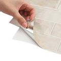 vidaXL Subway dlažba 50 ks Béžový mramor 29 x 21 cm Polyuretán a PET