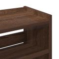 vidaXL Regál na topánky hnedý dub 60x25x81 cm spracované drevo