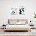 vidaXL Nočné stolíky s LED svetlami 2 ks betónovo sivé 40x39x37 cm