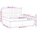 vidaXL Boxspring posteľ s matracom tmavohnedá 200x200 cm látka