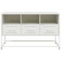 vidaXL TV skrinka biela 100,5x39x60,5 cm oceľ