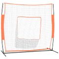 vidaXL Bejzbalová sieť oranžovo-čierna 219x107x212 cm oceľ a polyester