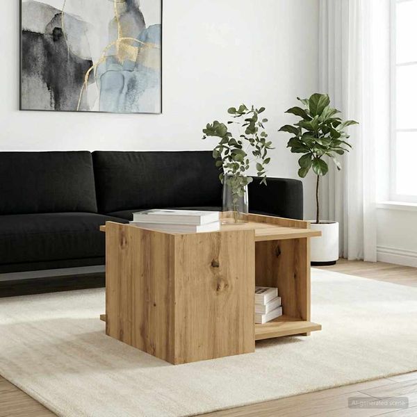 vidaXL Konferenčný stolík Dub artisan 50,5 x 50 x 33 cm