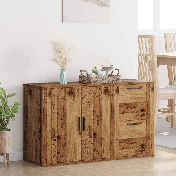 vidaXL Servírovacia skriňa so zásuvkou Staré drevo 100 x 33 x 59,5 cm