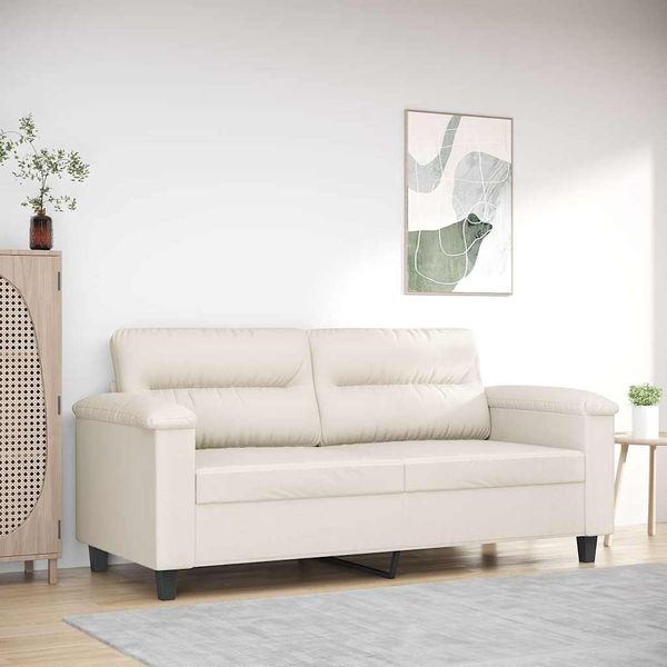 vidaXL 2-miestna pohovka krémová 140 cm umelá koža