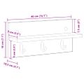 vidaXL Vešiak na stenu Nástenná montáž Sonoma dub 40 x 10,5 x 18 cm