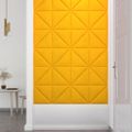 vidaXL Nástenné panely 12 ks žlté 30x30 cm zamatové 0,54 m²