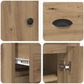 vidaXL Highboard Remeselný dub 70 x 35,5 x 67,5 cm Kompozitné drevo