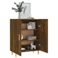 vidaXL Komoda dymový dub 70x34x90 cm spracované drevo