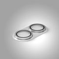 Etteri full camera lens guard for iPhone 17 silver