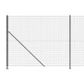 vidaXL Drôtený plot s pätkami antracitový 1,8x10 m