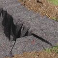vidaXL Fleece na rybníky 1 x 25 m Polyester a bavlna Sivá
